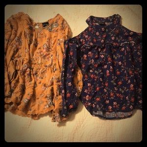 Girls flowy tops. EUC